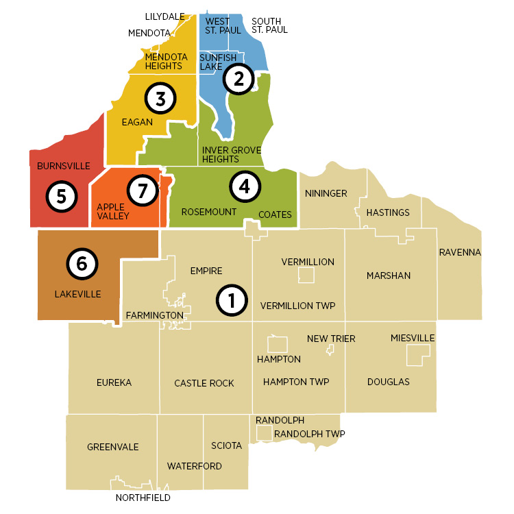Commissioner District Dakota County Map