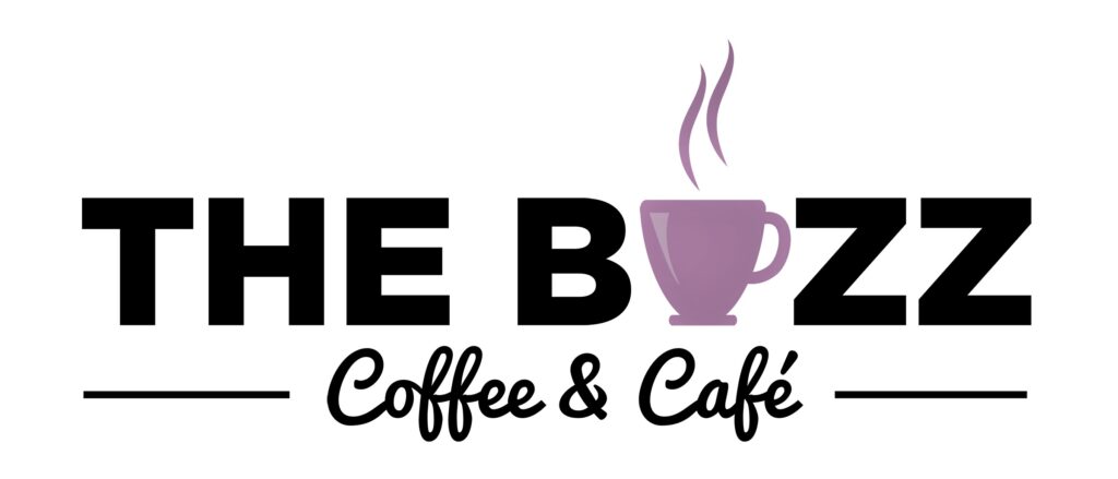 black and white graphic for the Buzz Coffee